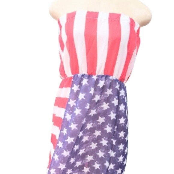 Stars And Stripes Maxi Tube Dress M - Picture 6 of 9